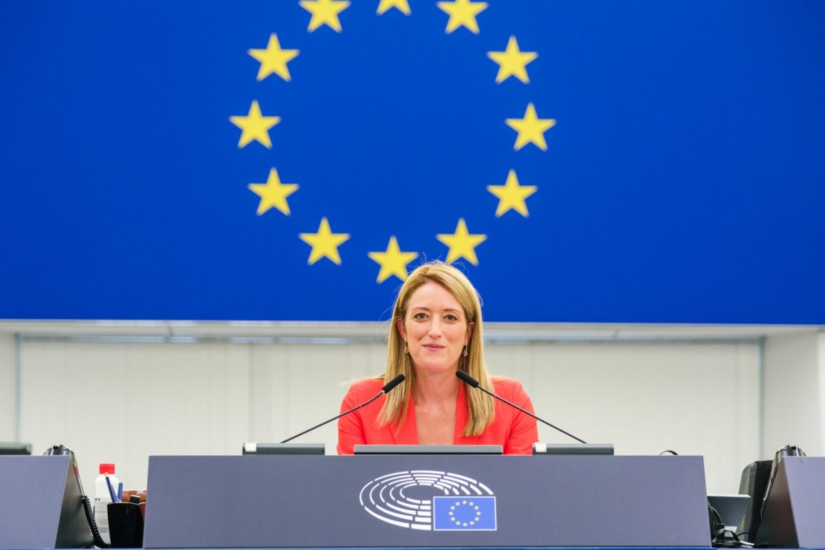 Roberta Metsola, presidenta de l'Eurocambra. 