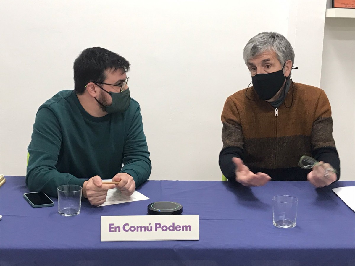 Els portaveus d'En Comú Podem Sant Cugat, Amèrico Ologaray i Ramon Gutiérrez