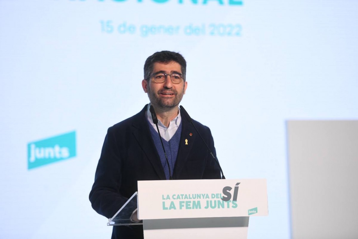 Jordi Puigneró, en el consell nacional de Junts.