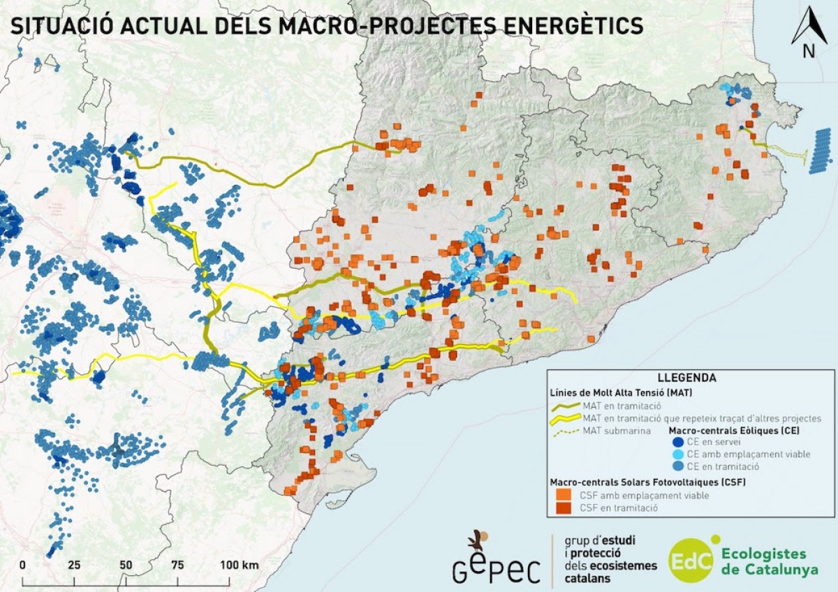 L'entitat Gepec-Ecologistes de Catalunya denuncia les noves línies de molt alta tensió (MAT) que es projecten