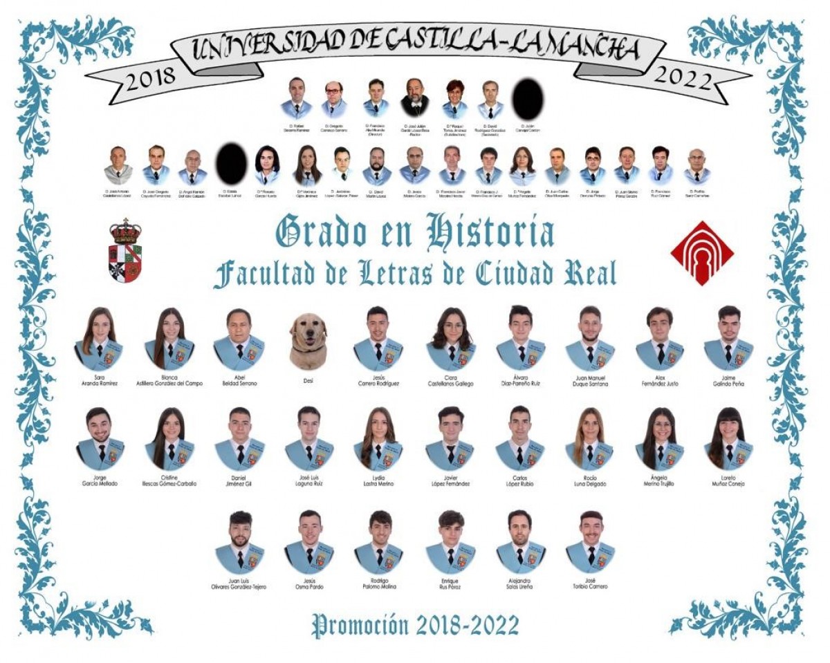 Orla dels estudiants d'història de la Universistat de Castella-la Manxa amb la Desi