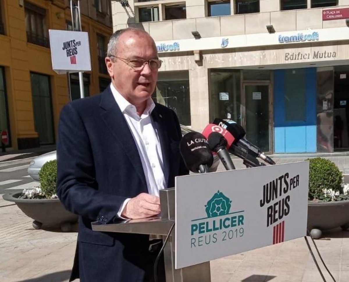 Pellicer, el 2019, quan es va presentar a les eleccions amb Junts per Reus