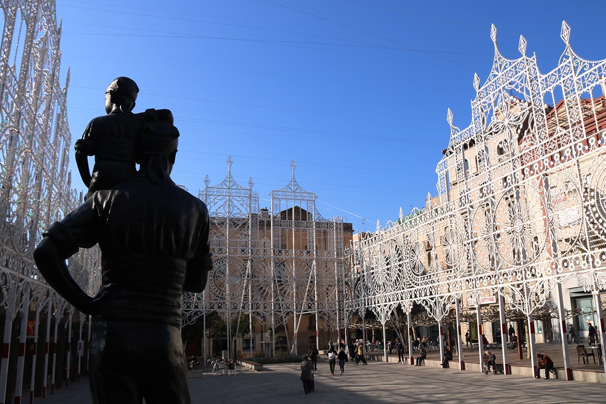 La plaça del Pati, un dels espais principals on se celebren les festes de les Decennals 2021+1.