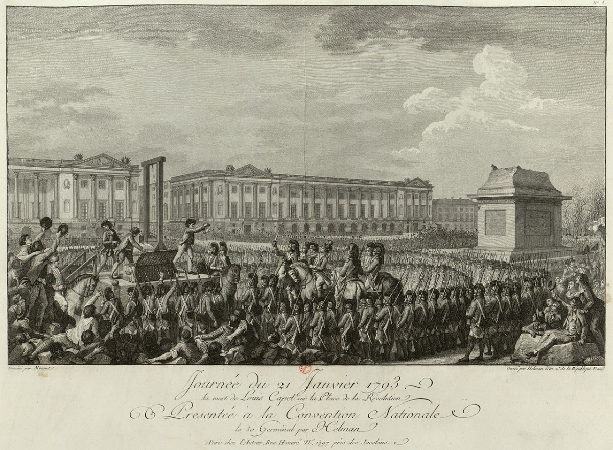 Execució de Lluís XVI el 21 de gener de 1793. 