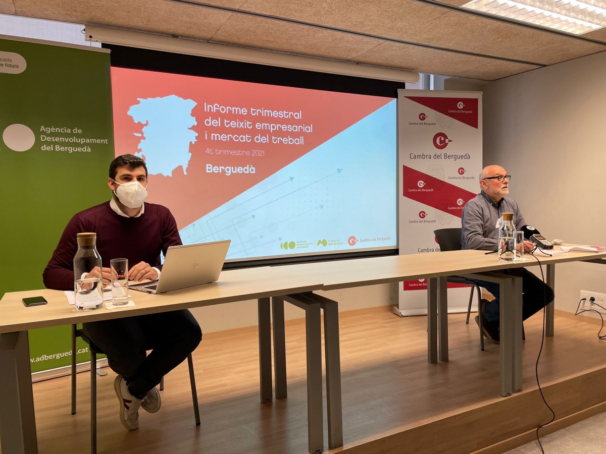 Lluís Vall i Joan Boix presenten l'informe del mercat de treball del Berguedà