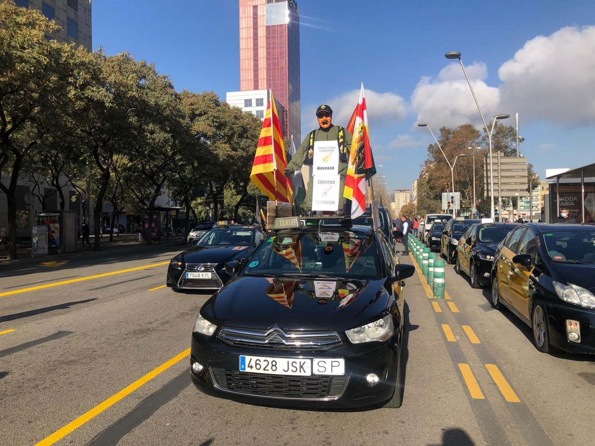 Protesta dels taxistes a Barcelona