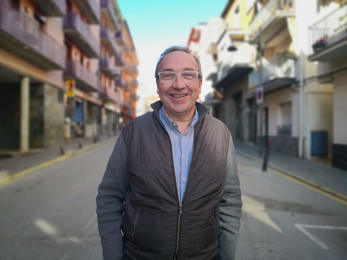 Jordi Ferragut en un carrer d'Arbúcies