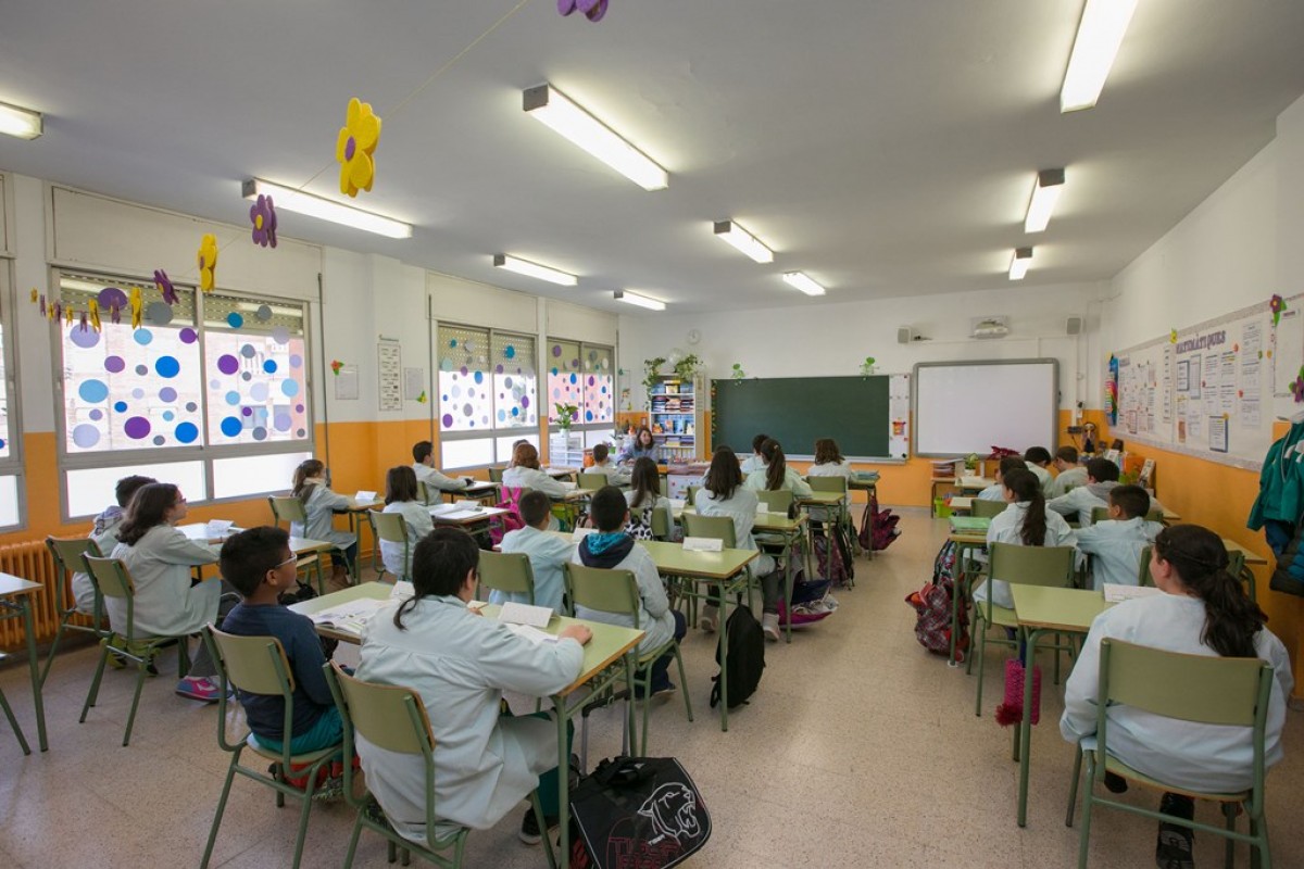Canalla en una aula d'un centre educatiu de Vila-seca