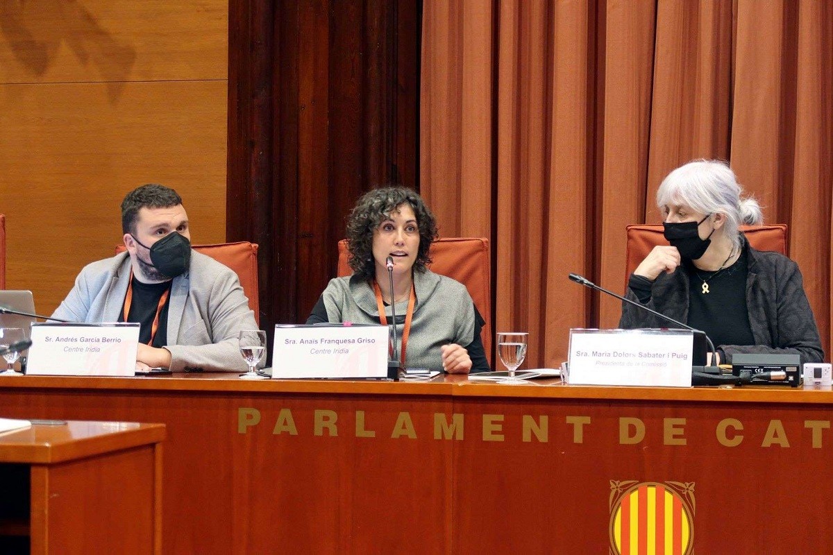 Anaïs Franquesa i Andrés García, aquest divendres al Parlament