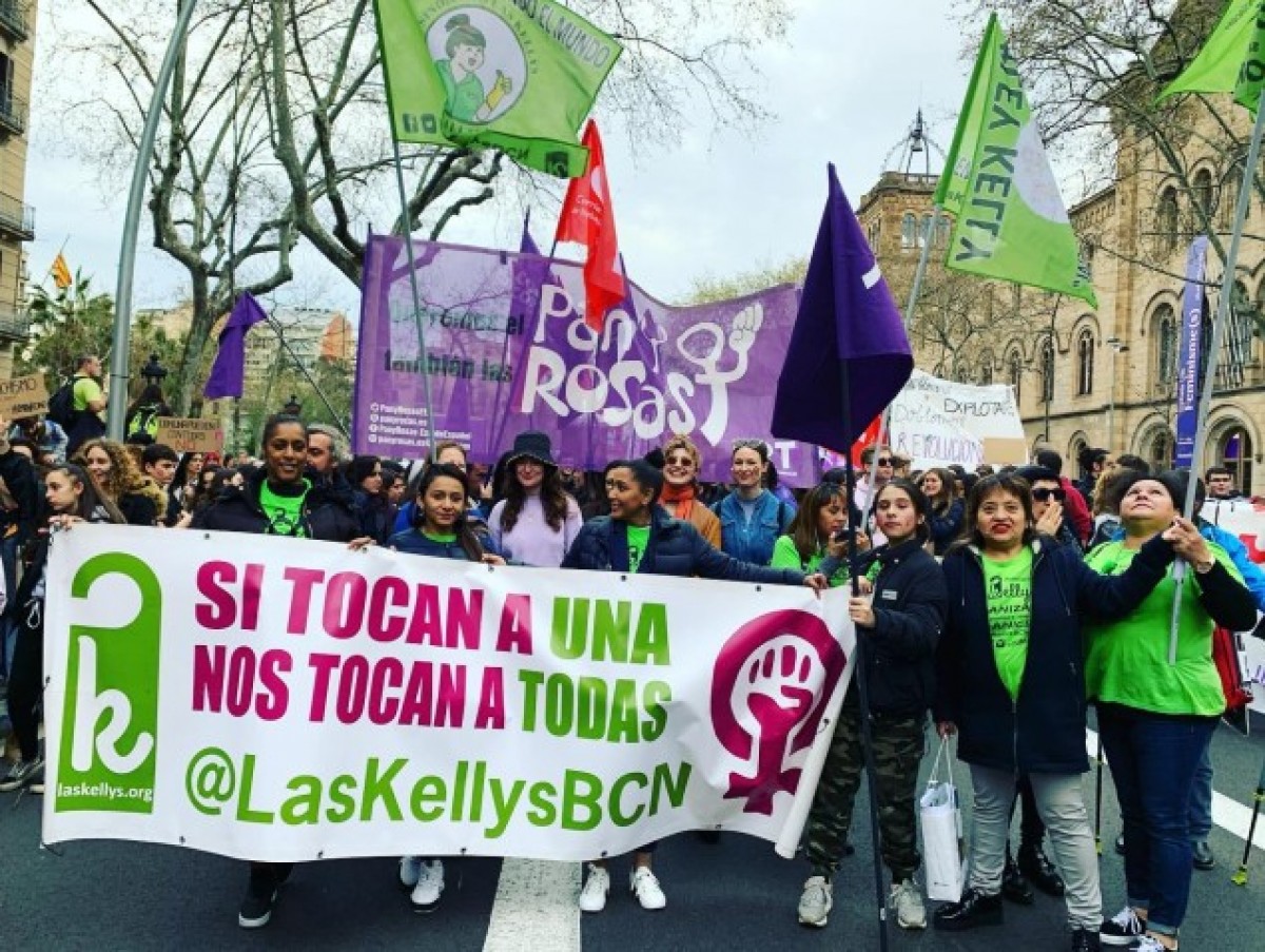 Manifestació del col·lectiu de kellys a Barcelona