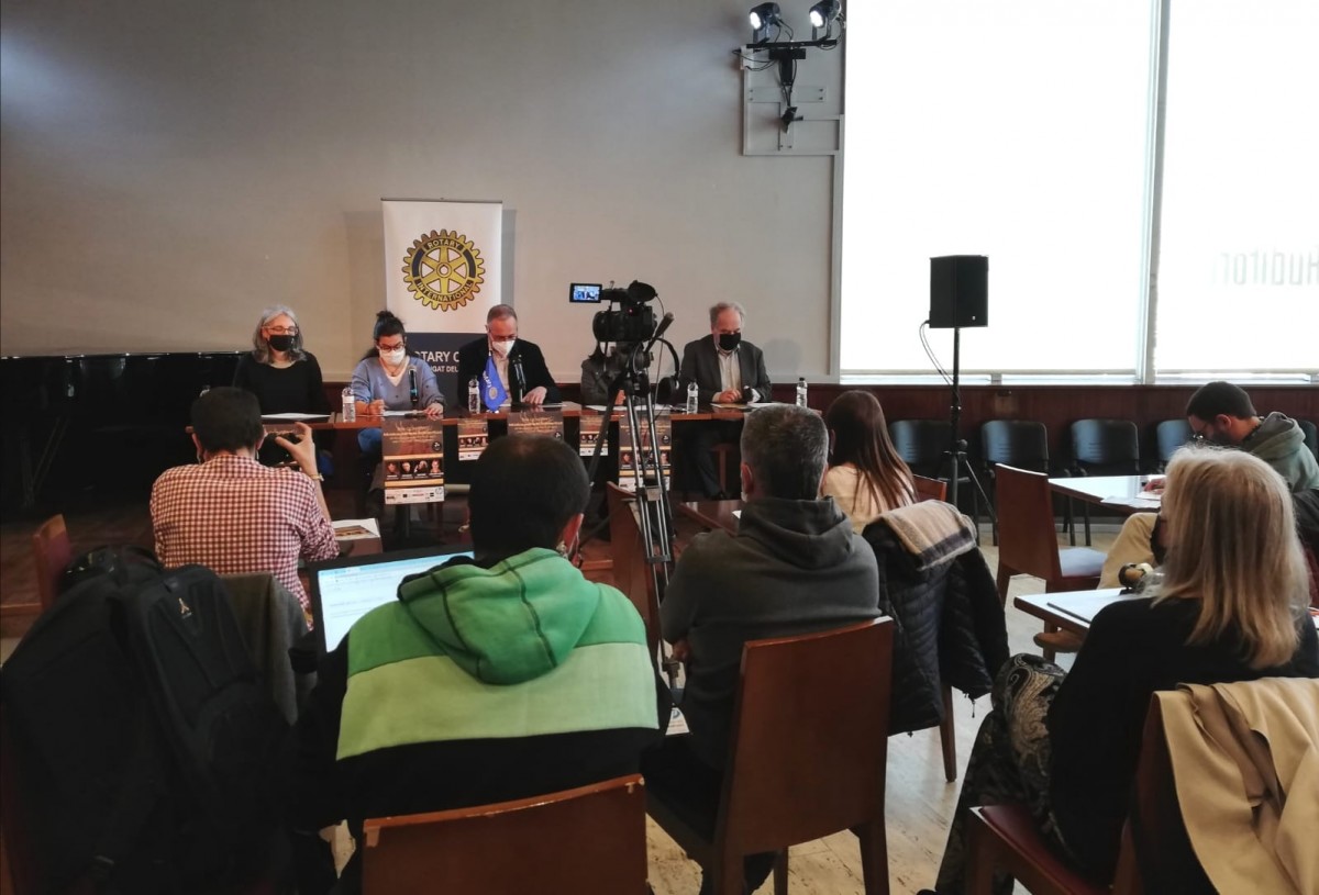 La roda de premsa de presentació de la 15a edició del concert Música per a la Solidaritat 2022