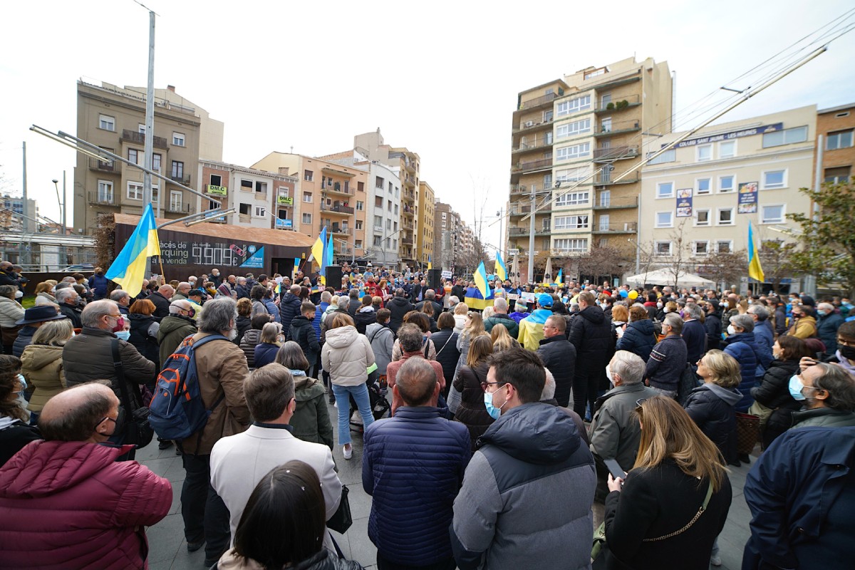 Concentració a Lleida contra la guerra a Ucraïna