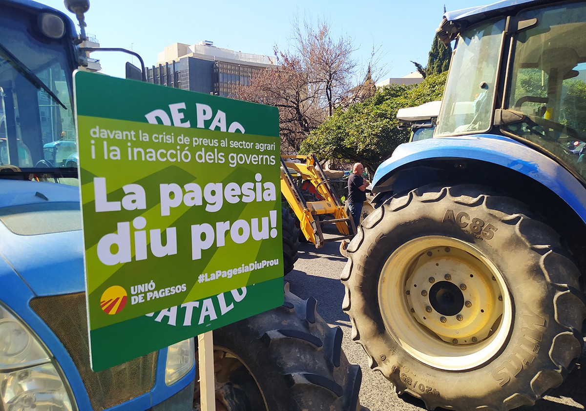 La protesta dels pagesos, a Tarragona.