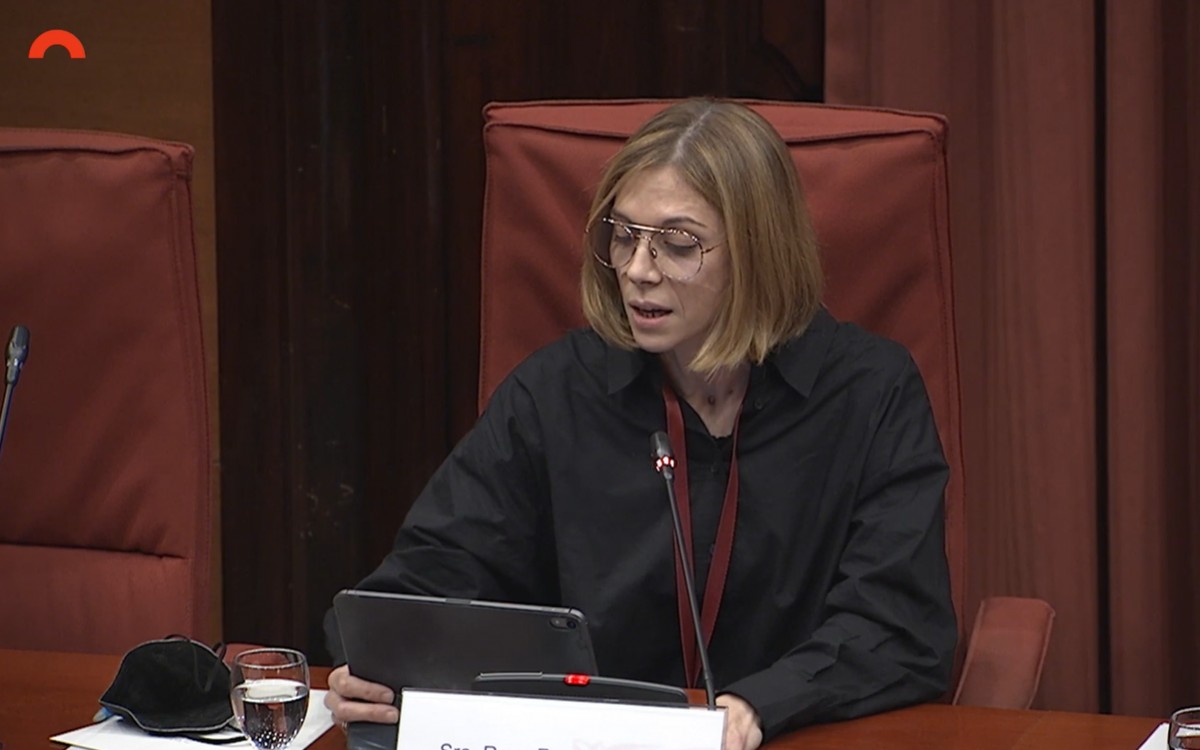 Rosa Romà, futura presidenta de la CCMA, aquest dilluns a la Comissió d'Afers Institucionals del Parlament