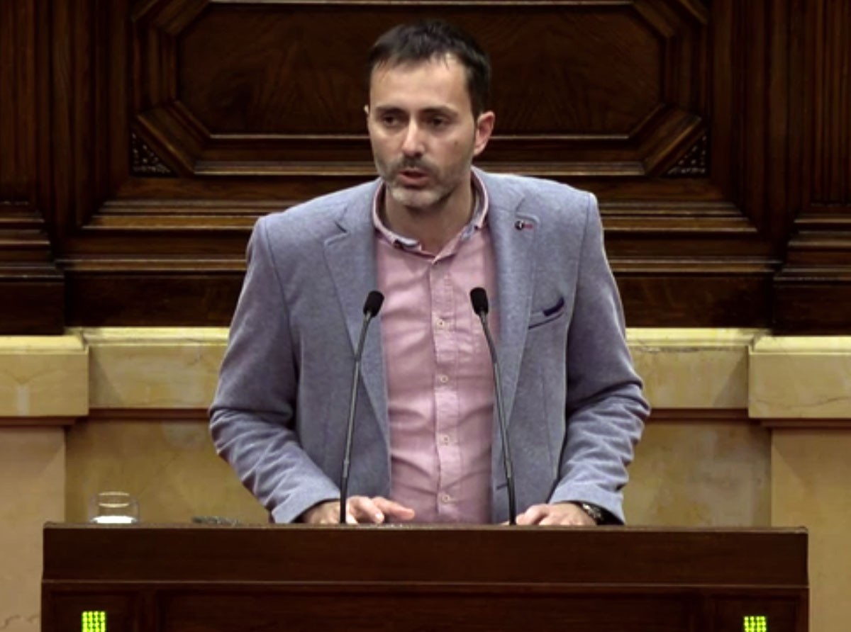 Jordi Jordan, durant una  intervenció al Parlament de Catalunya