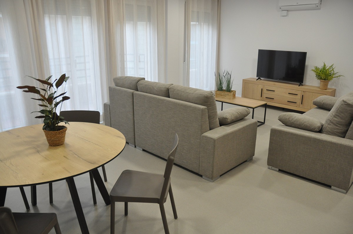 Sala d'estar de la residència-llar de la Fundació Estela a Tarragona.