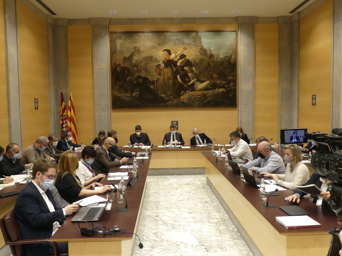 El ple de la Diputació de Girona d'aquest mes de març s'ha tornat a fer de forma presencial.