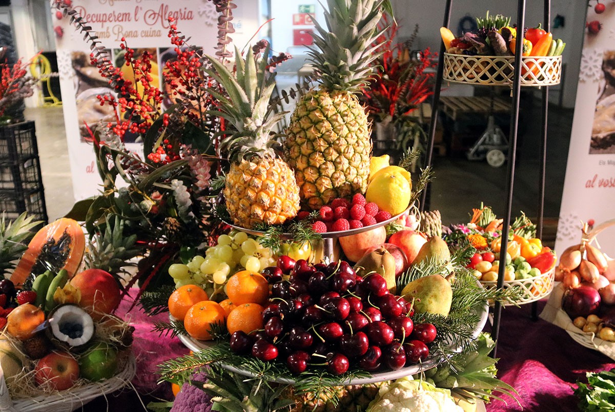 Una selecció de fruites al mercat