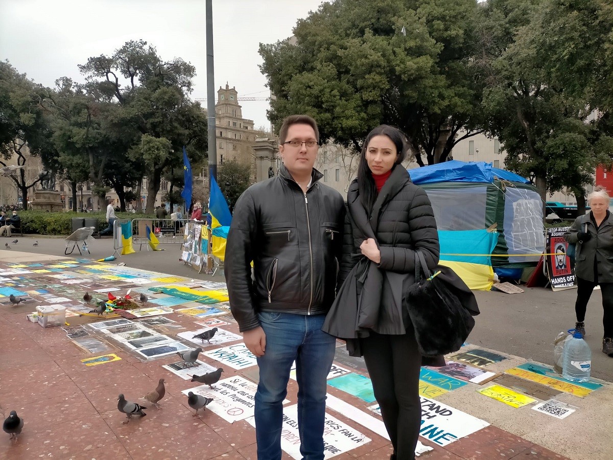 En Georgiy i l'Olga, dos ciutadans ucraïnesos residents a Barcelona