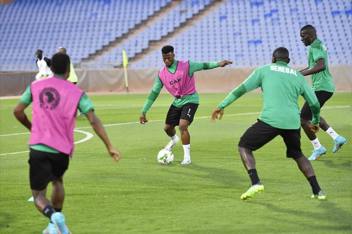 Keita Baldé en una entrenament amb la selecció del Senegal