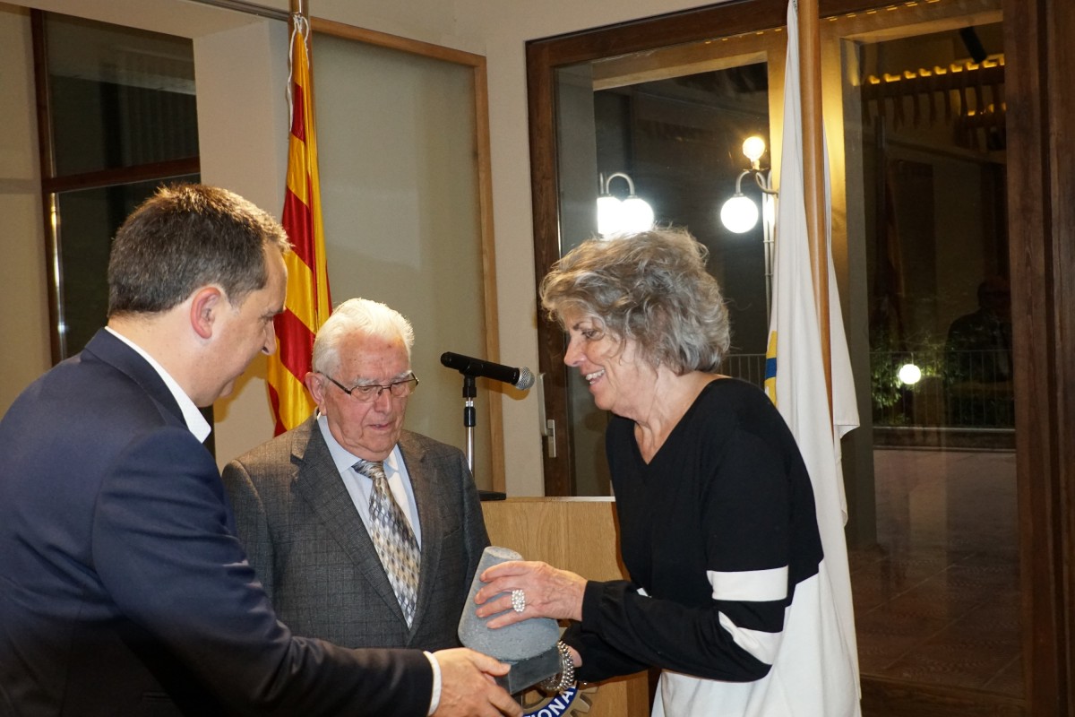 Lluís Balcells al lliurament del premi Memorial Canadell del Rotary Club Olot-La Garrotxa.