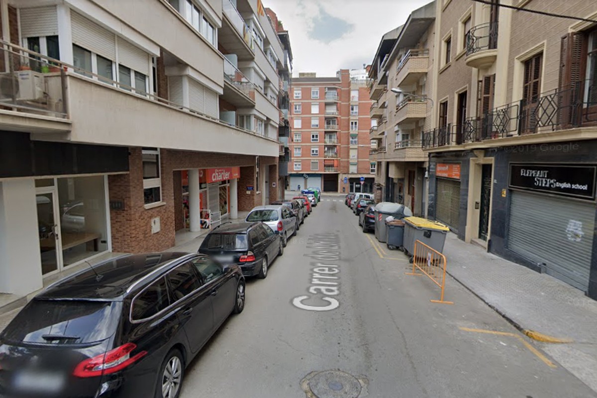 Carrer Lleida de Manresa, on va tenir lloc l'accident