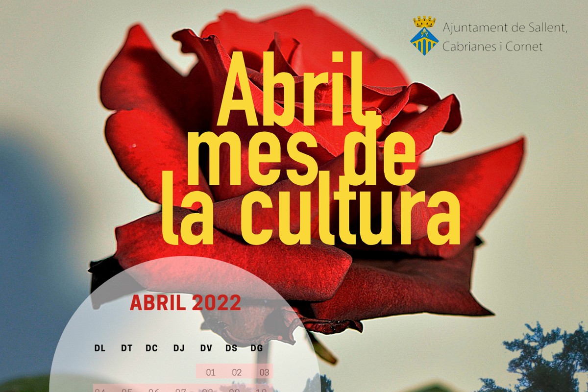 Cartell del programa «Abril, mes de la cultura» de Sallent