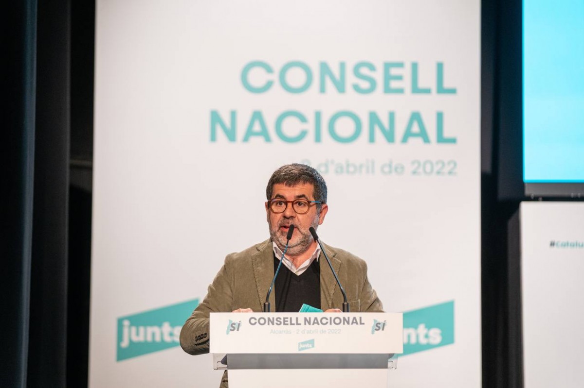 Jordi Sànchez, durant el consell nacional de Junts.