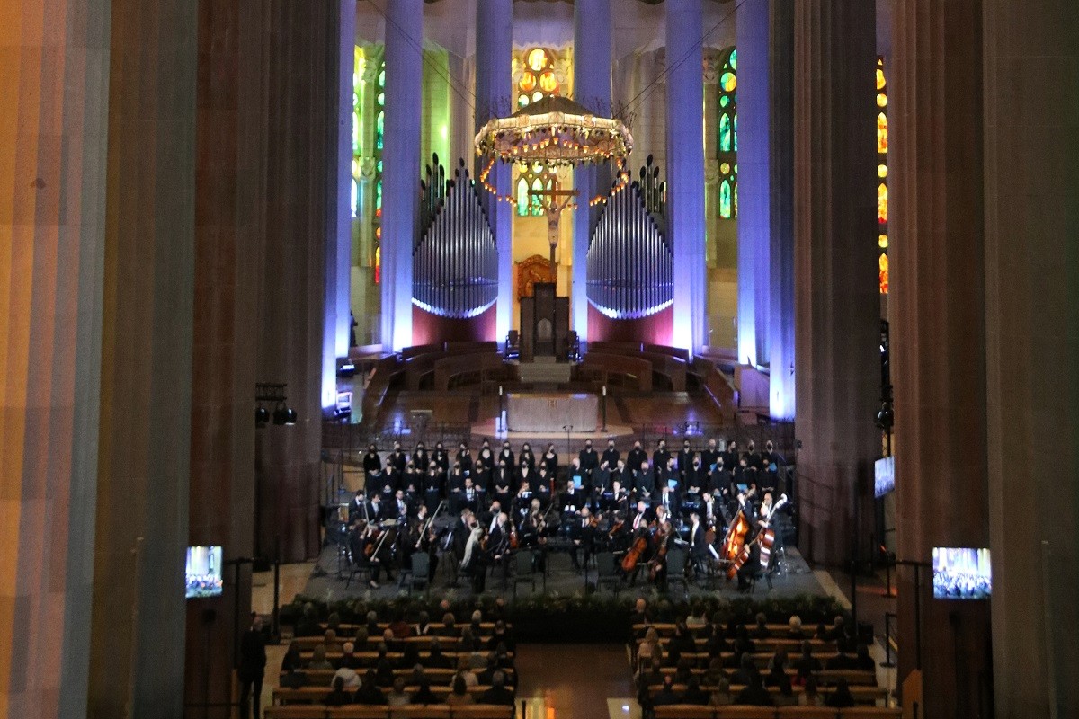 L'actuació a la Sagrada Família.