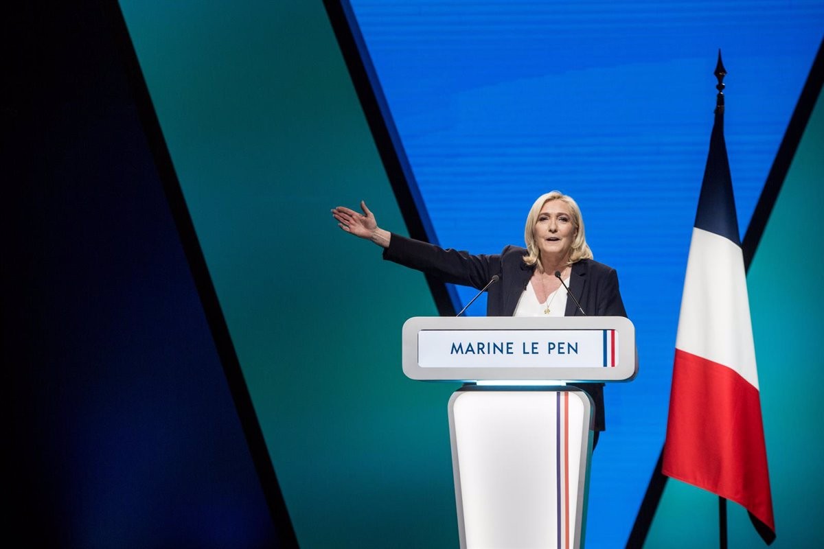 Marine Le Pen, en un dels mítings d'aquesta campanya