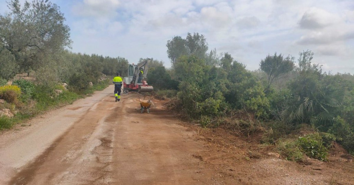 Obres d'arranjament als camins afectats pels aiguats de 2018