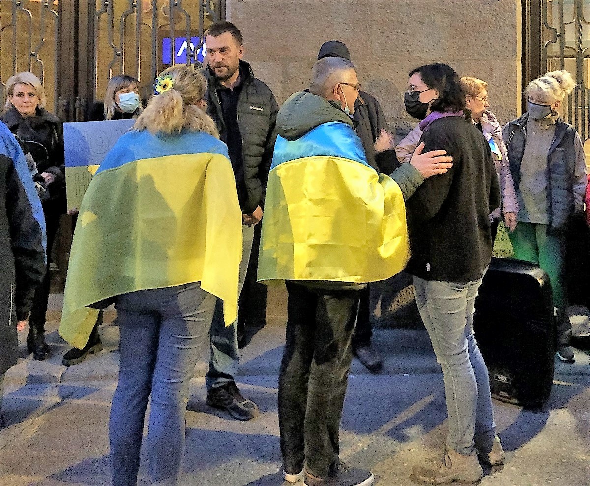 Imatge d'arxiu d'una concentració en suport al poble ucraïnès