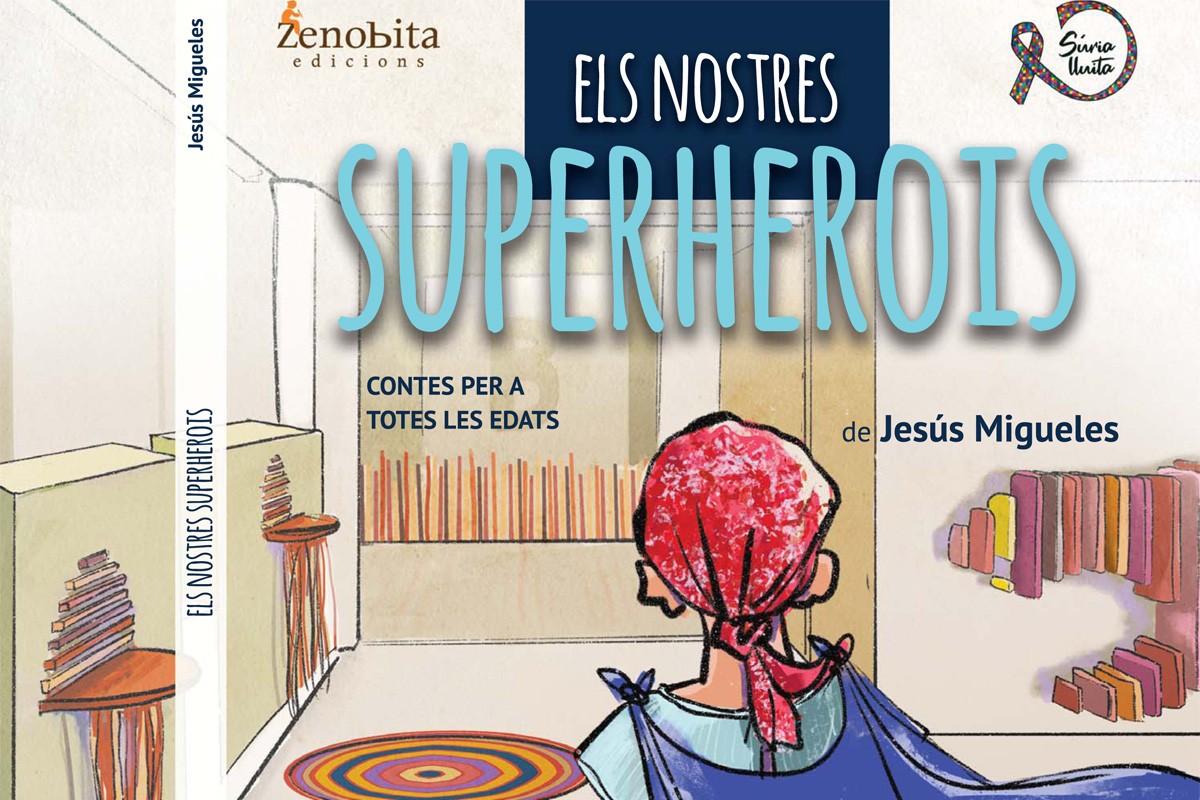 Vista parcial de la portada d'«Els nostres Superherois»
