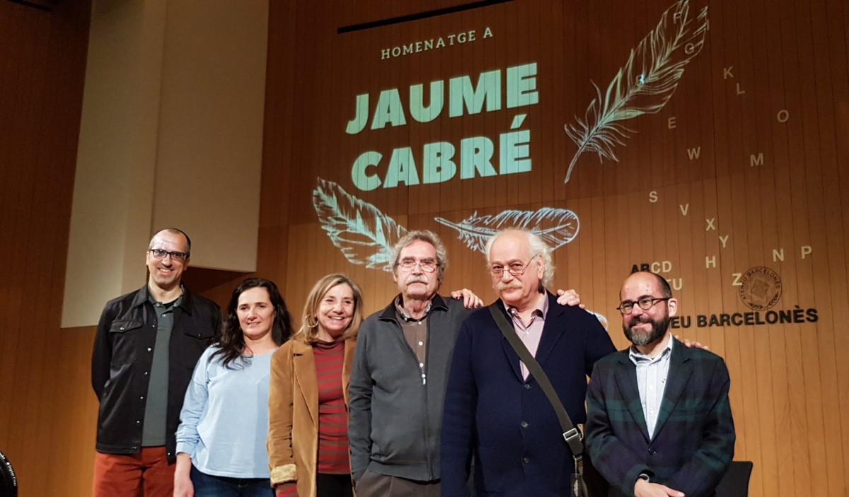 Jordi Marrugat, Stefania Ciminelli, Isona Passola, Jaume Cabré, Sam Abrams i Joan Safont 
