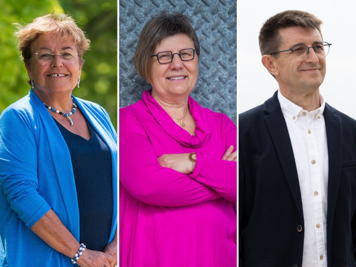 Imatge dels tres candidats a rector o rectora de la URV