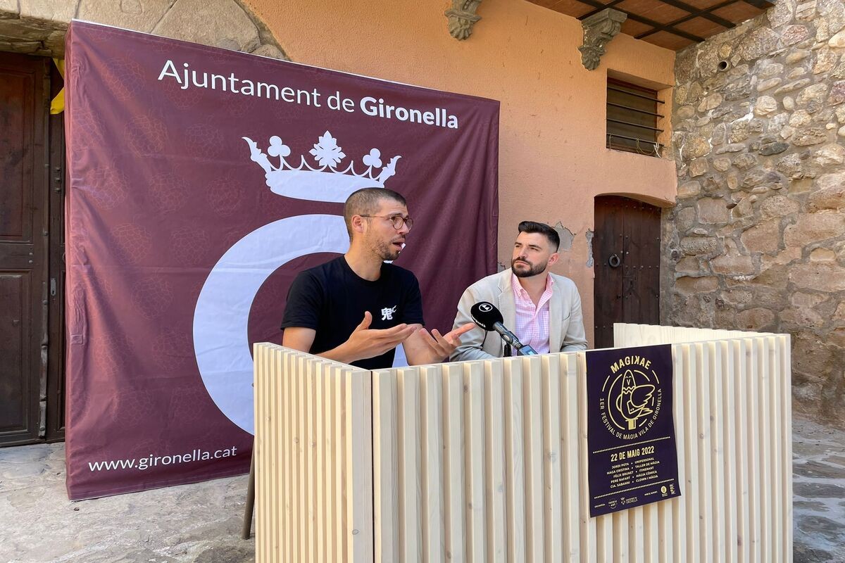 Jordi Pota i Lluís Vall durant la presentació del Festival Magikae