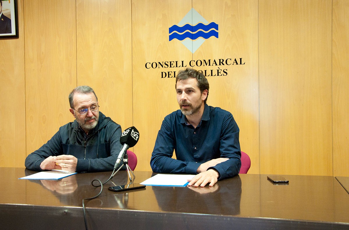 Joaquim Colomer, durant una roda de premsa al Consell Comarcal