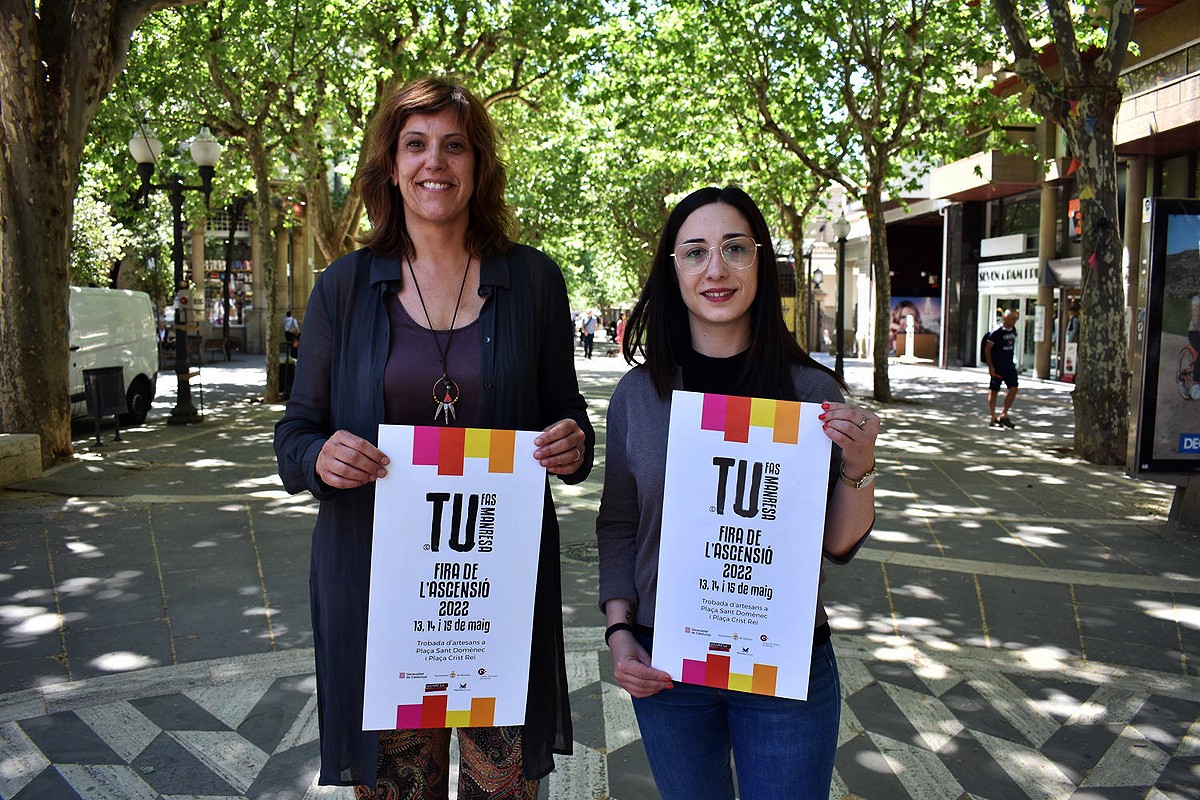 Núria Masgrau i Tània Infante presentant la Fira de l'Ascensió