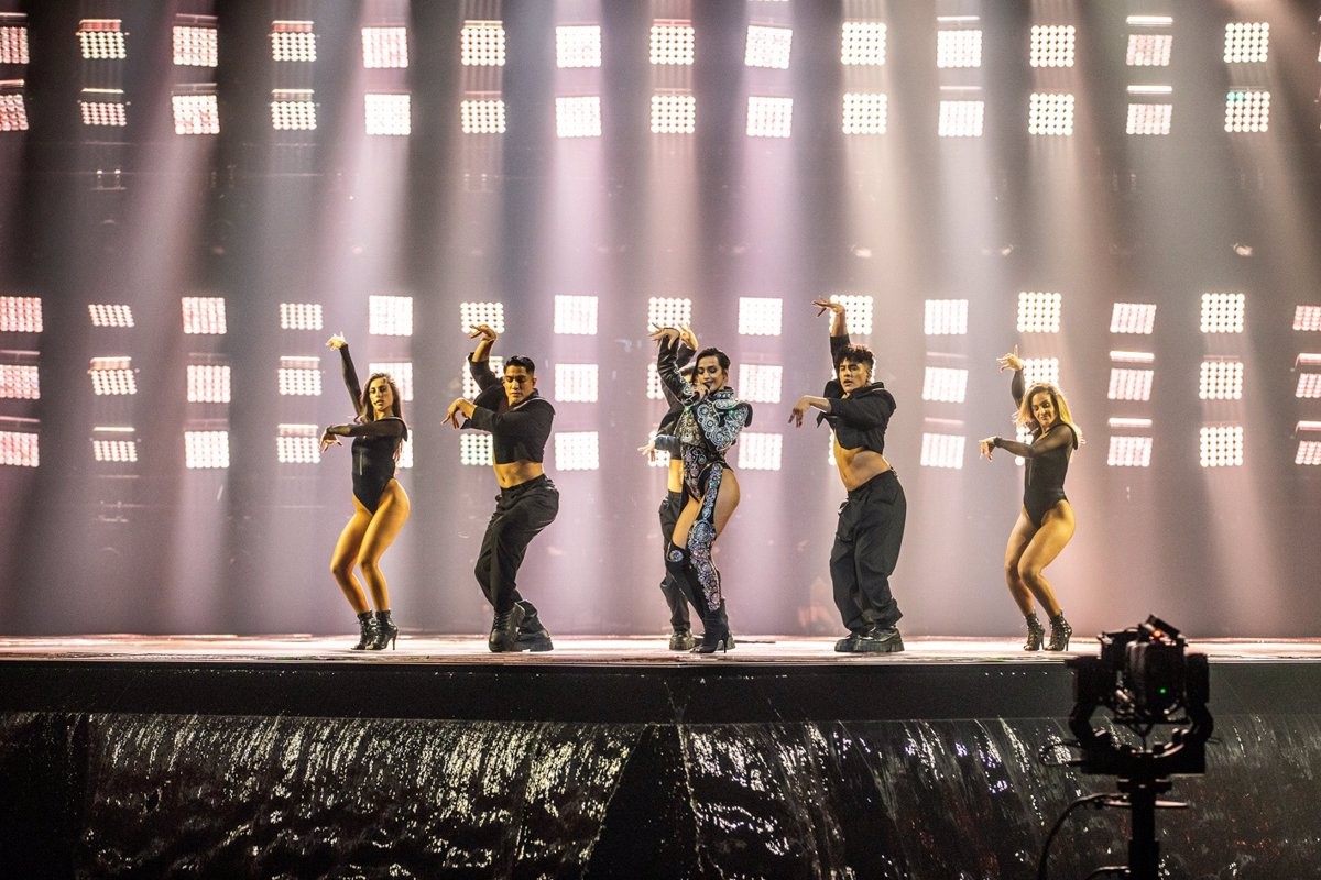 Un moment del show de Chanel a Eurovisió