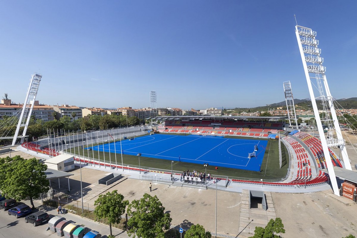 Imatge de l'Estadi Olímpic de Terrassa que acollirà el mundial d'hoquei. 