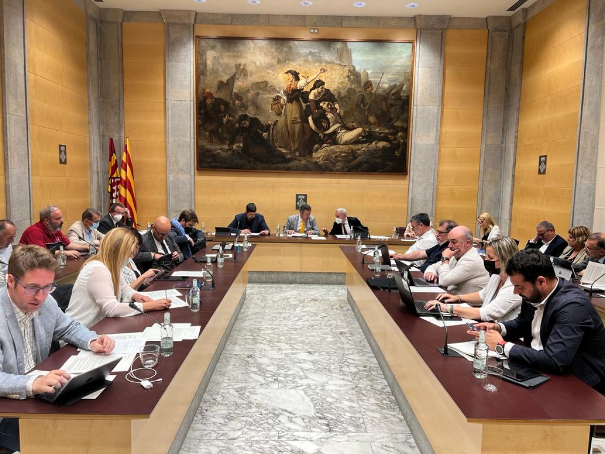 El ple de la Diputació de Girona d'aquest mes de maig.