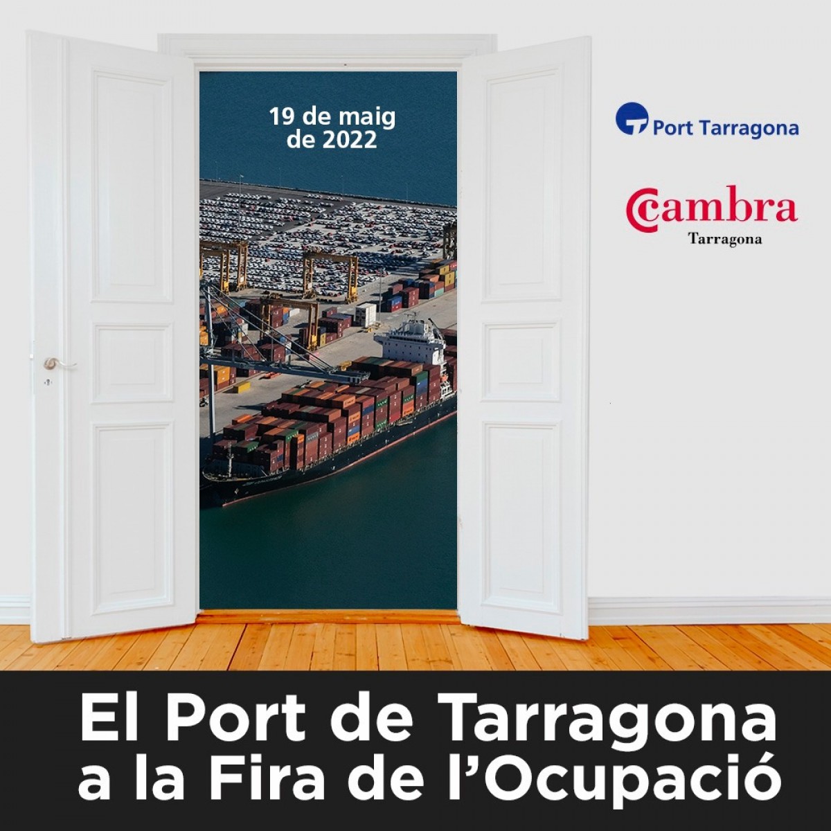 Cartell de la presència del Port Tarragona a la fira