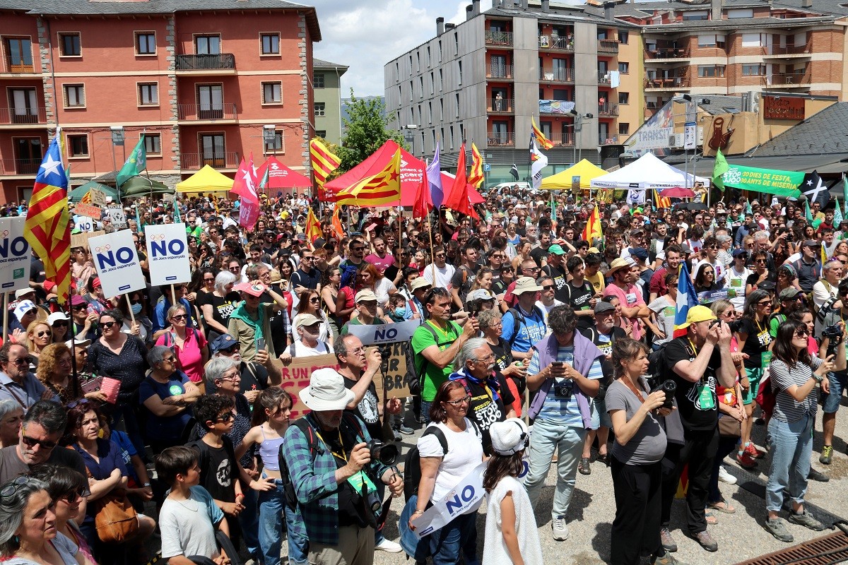 La manifestació del 15 de maig a Puigcerdà
