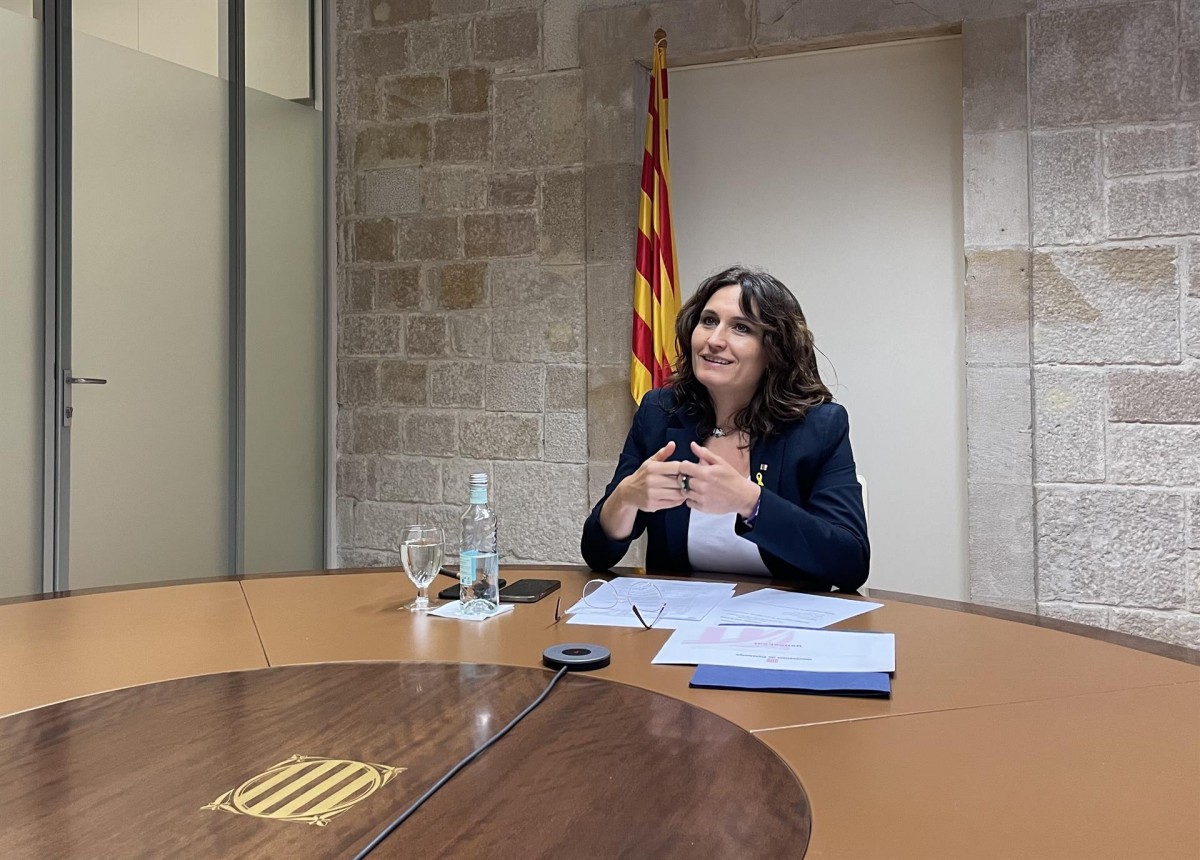 La consellera de Presidència de la Generalitat, Laura Vilagrà, a la reunió de la mesa territorial sobre els Jocs d'Hivern