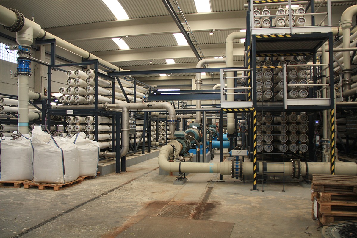 Vista general de la planta depuradora d'aigua de Vila-seca.
