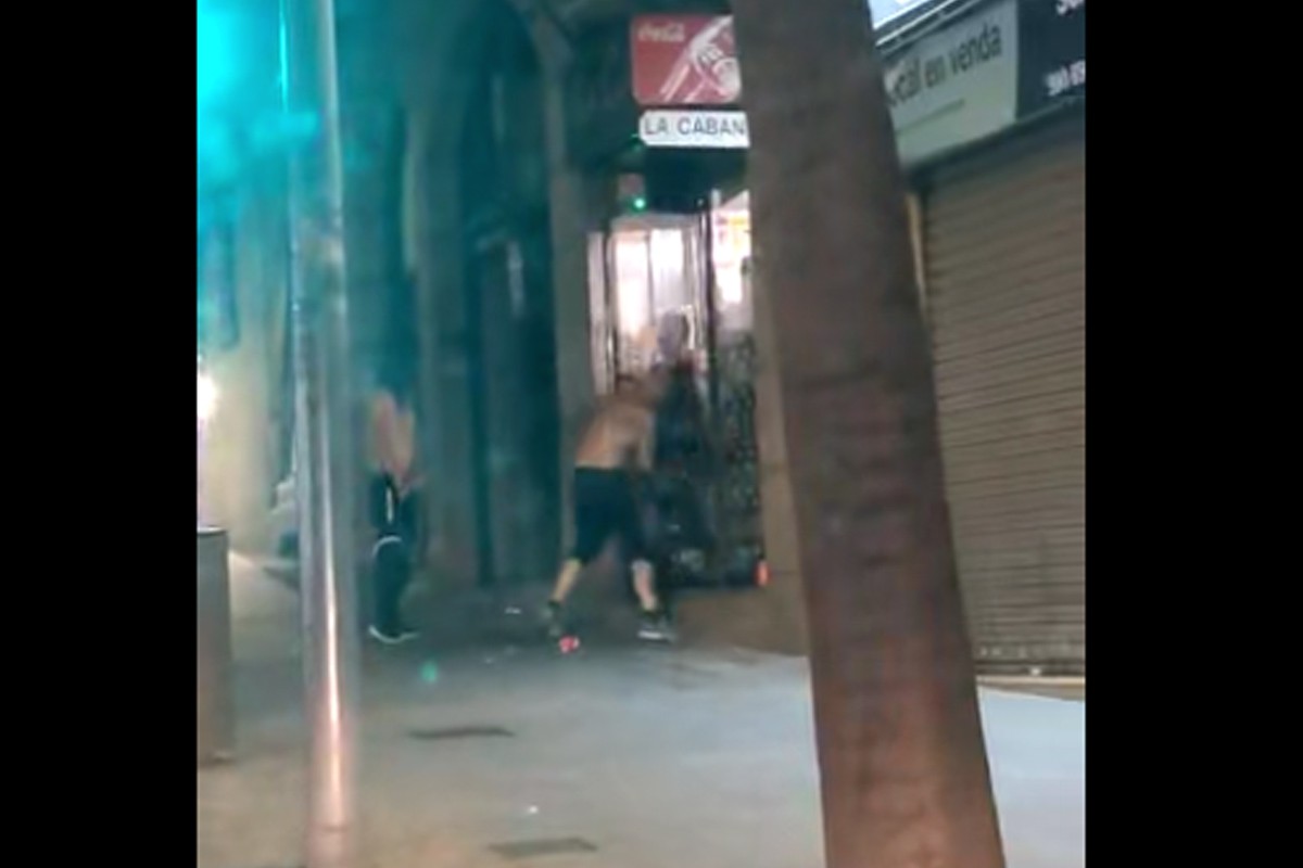Vídeo de l'agressió al bar La Cabanya aquest divendres