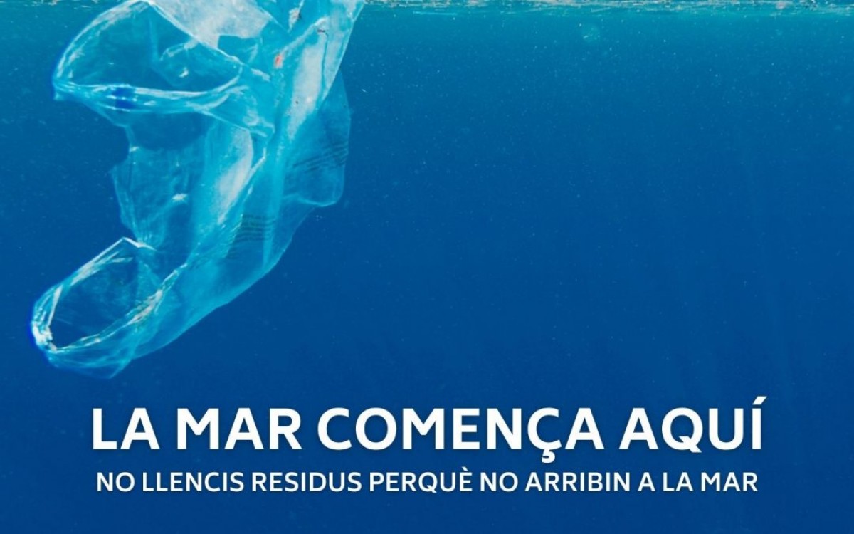 Cartell de la campanya de sensibilització social per la reducció dels residus marins