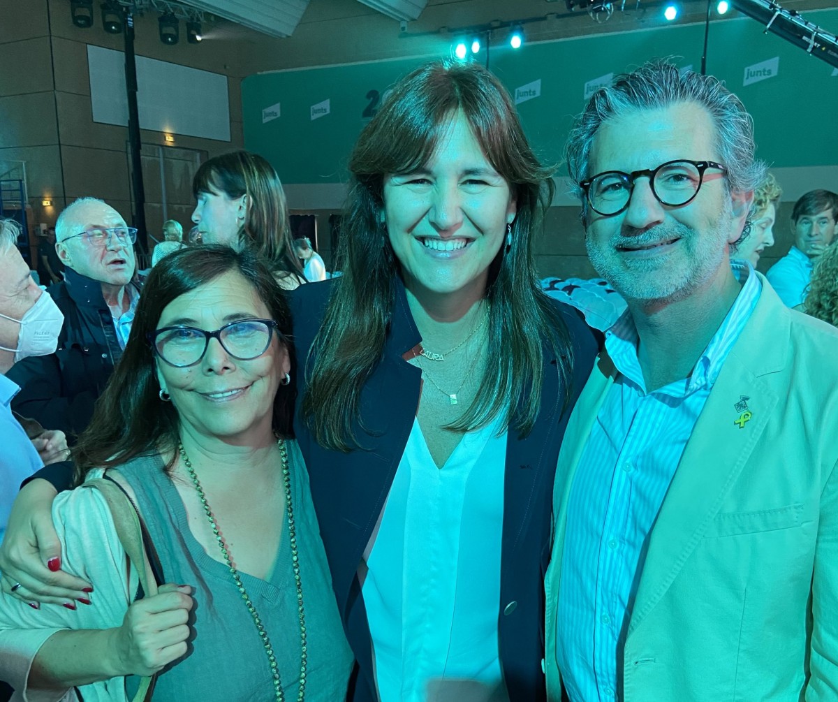 Paraira i Vallès, amb la presidenta de Junts per Catalunya Laura Borràs