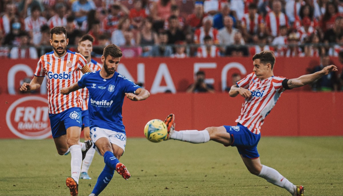 Imatge del partit entre el Girona i el Tenerife