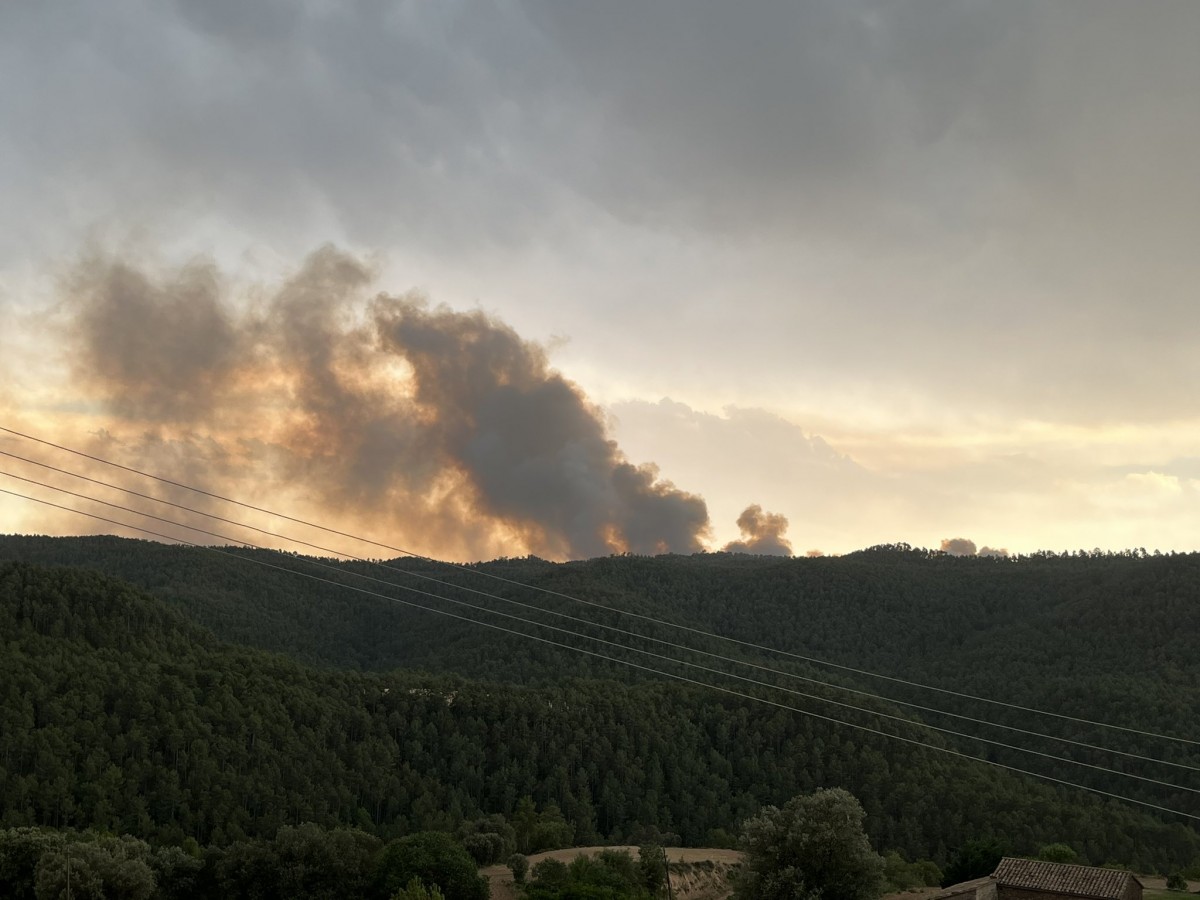 L'incendi forestal al Solsonès